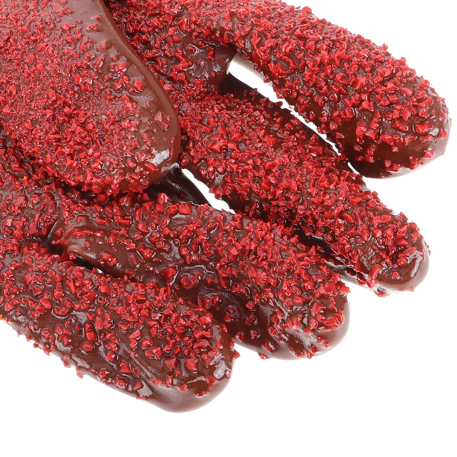 2Pairs Waterproof PVC Gloves Heavy Duty Anti-Slip Reusable Plumbing Drain Cleaning Snake Shape Sewer Utility Crabbing Gloves
