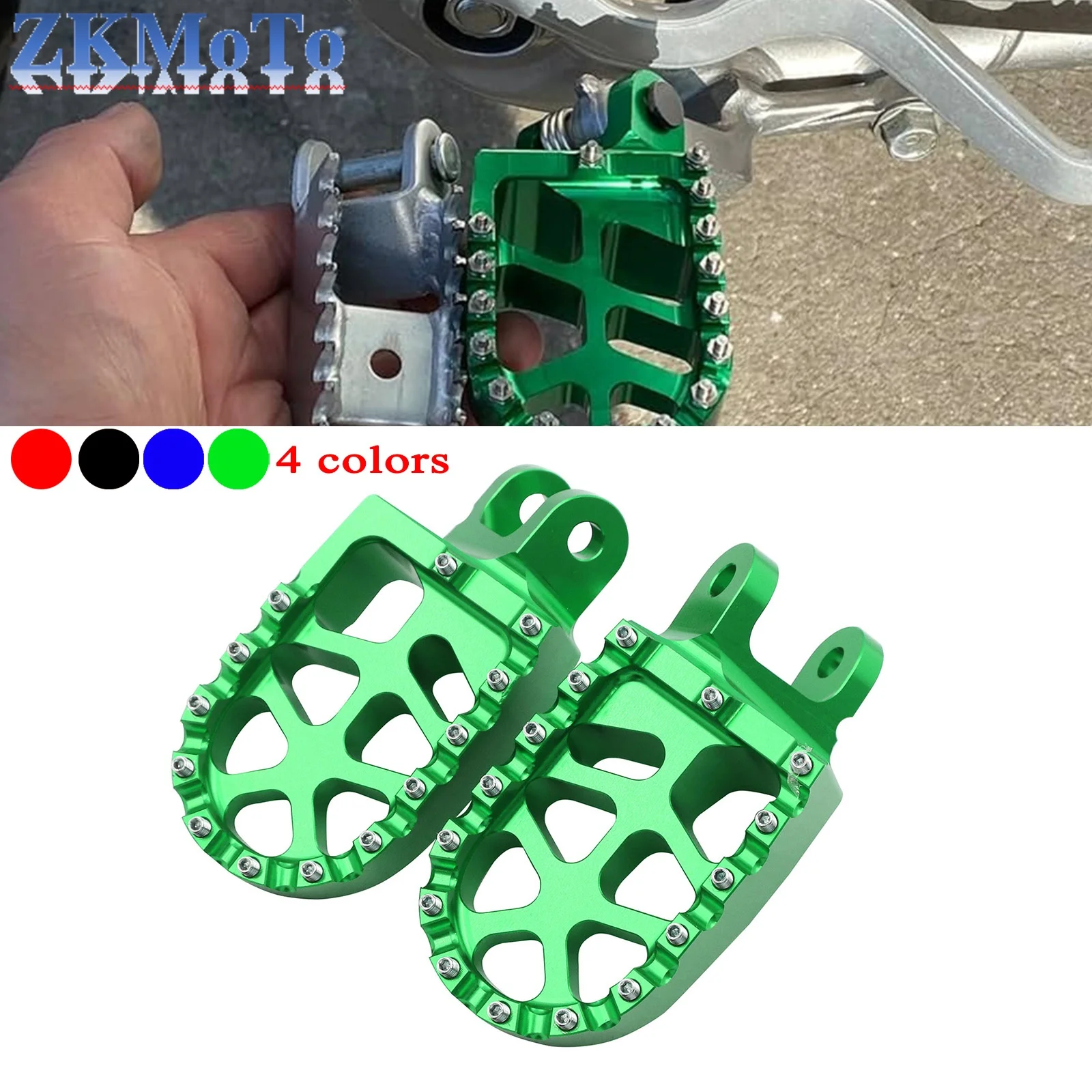 

Motorcycle CNC Footrest Footpeg Foot Pegs Pedal For KAWASAKI KLX250R KLX250 KLX250S KLX250SF KLX300R KLX650 KLX650R KLR650 parts