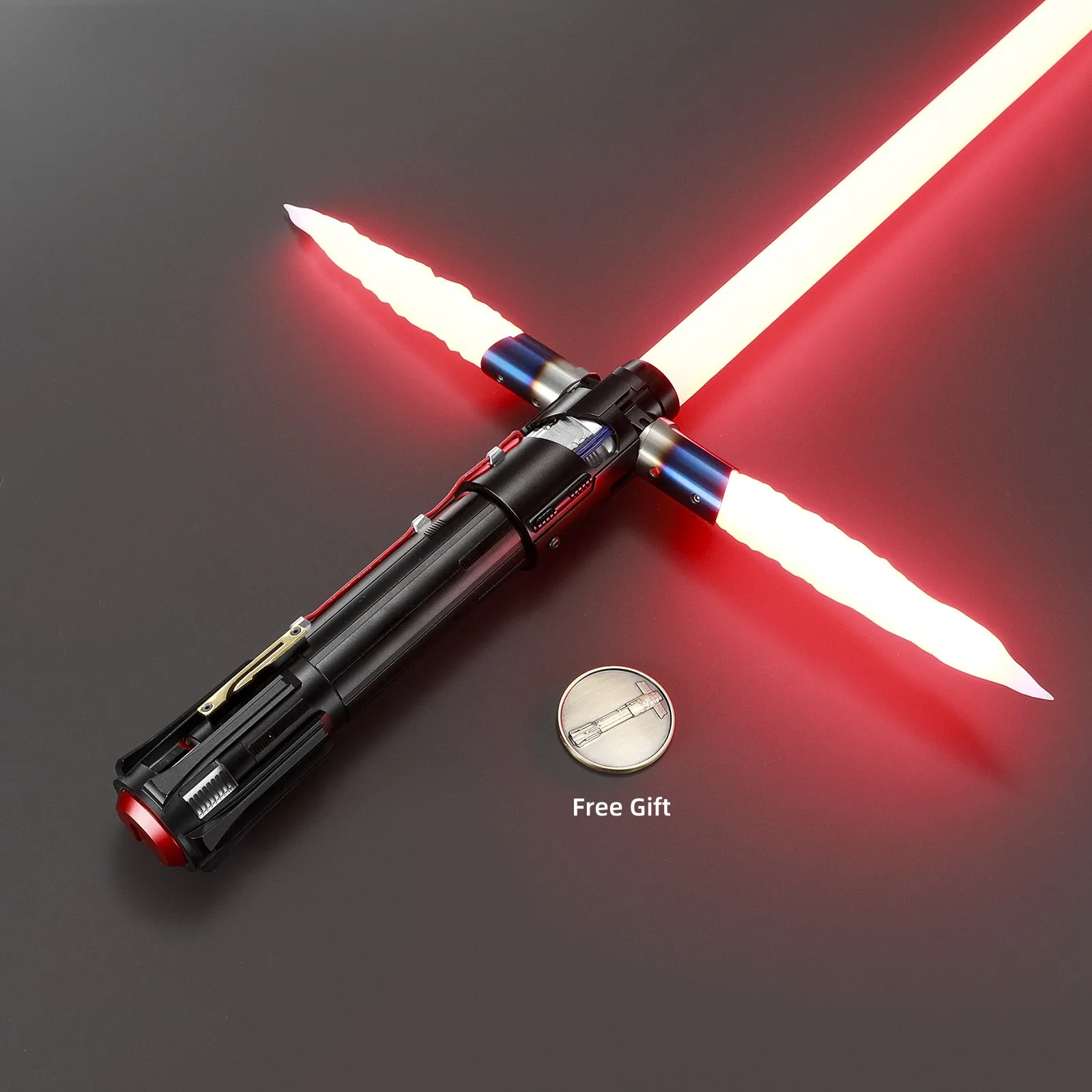 LGT Saberstudio Kylo Ren Xeno3.0 Bluetooth Lightsaber Metal Hilt Infinite Color Changing with 34 Sound Fonts Christmas Gift