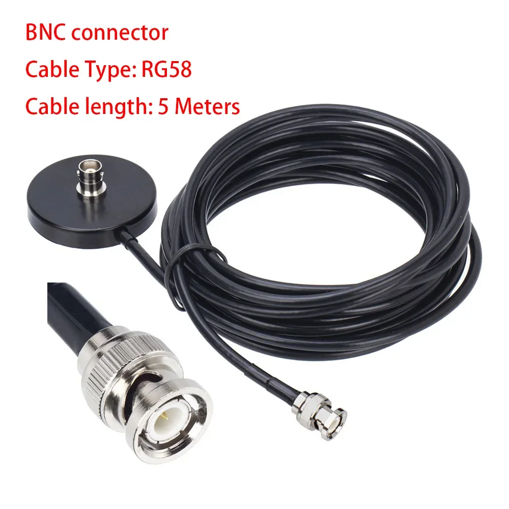 

CB Radio BNC Male Antenna Magnetic Base with 5 Meters RG58 Coaxial Extension Cable