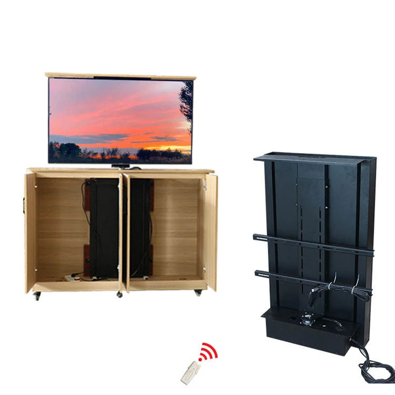 

40-65 Inch Wholesales tv lift cabinet electric Height Lifting retractable tv mount For Classroom living room Bedroom furniture