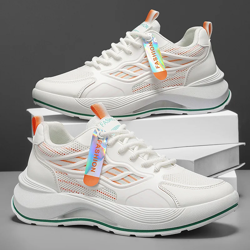 

Мужская спортивная обувь, повседневная обувь из дышащей сетки, легкая вулканизированная обувь на шнуровке, обувь для прогулок на открытом воздухе, мужские кроссовки