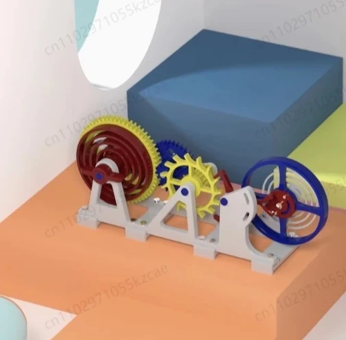 

3D Printed Tourbillon Escapement Structure Clock - Imitation Movement Model, Handmade Clockwork Toy for Mechanical Art Display