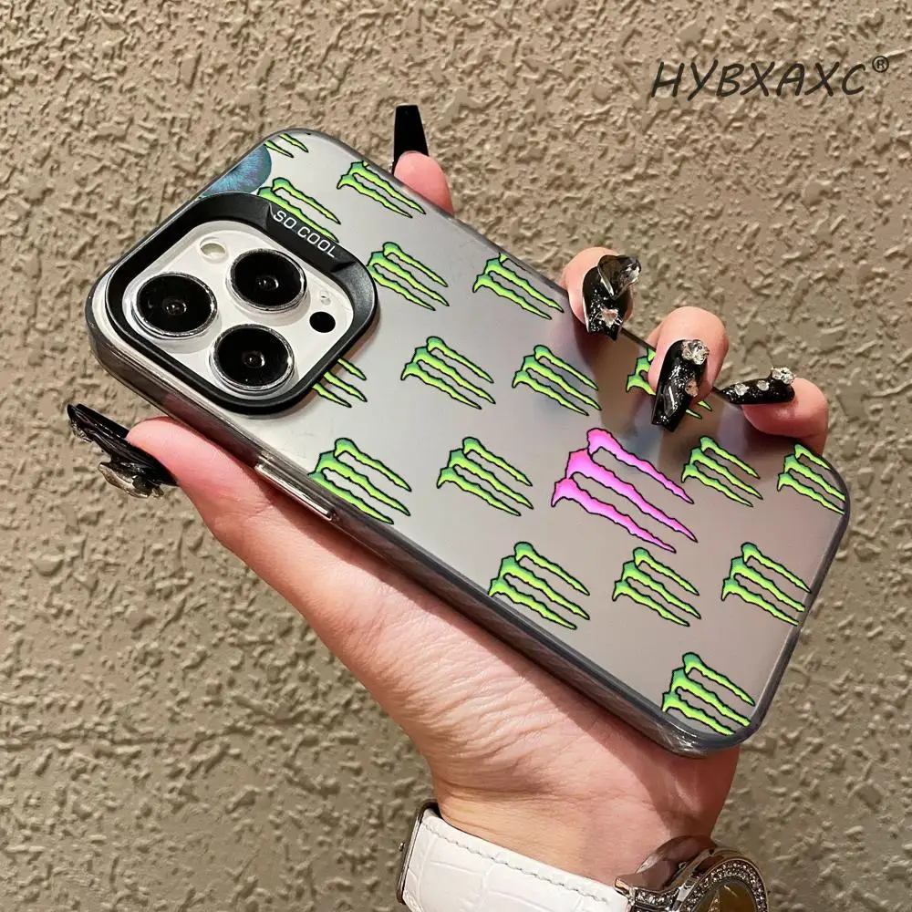 

CaseLumi M-Monster-E-EnergyS Phone Case FOR IPhone 17 16 15 Pro MAX 14 13 12 16e 15Pro Plus Shell 17Air Silver Shell IMD Covers