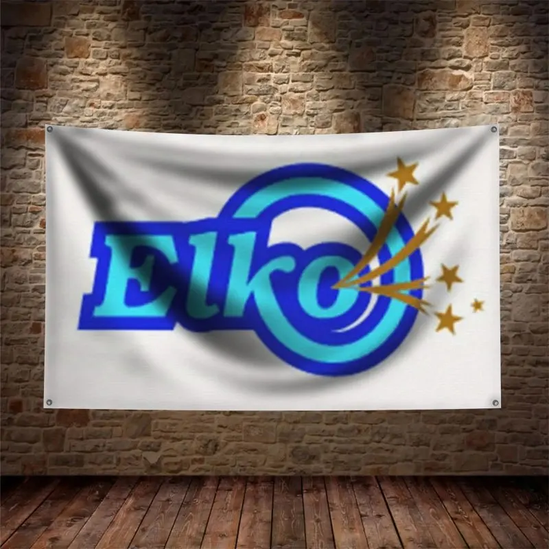 Custom Elko Target Sports Theme Flag Poster Tapestry Wall Hanging Banner Decor for Gaming Man Cave Room Gift Decoration 60x90cm