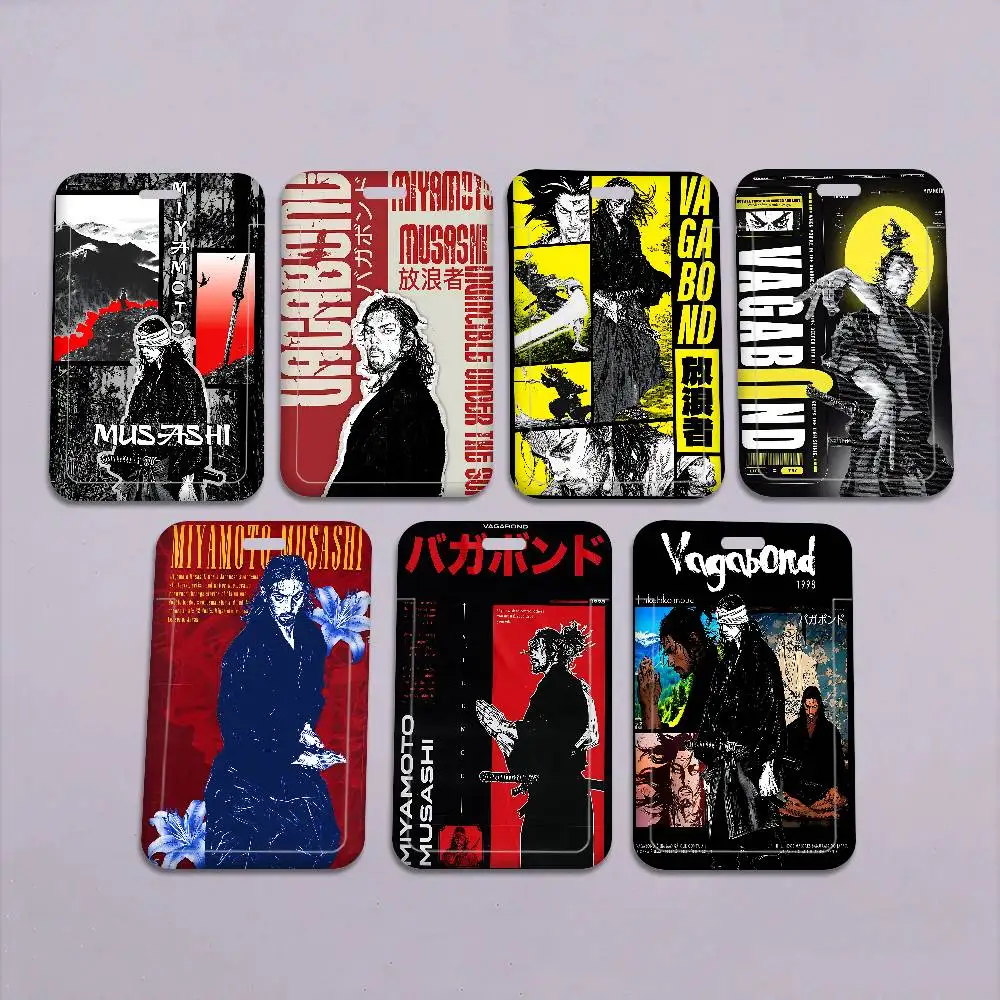 

Новые аниме-брелоки-держатели для карт «Вагабонд» для женщин, мультяшные держатели для карт, шейные ремешки, студенческие удостоверения, подарок