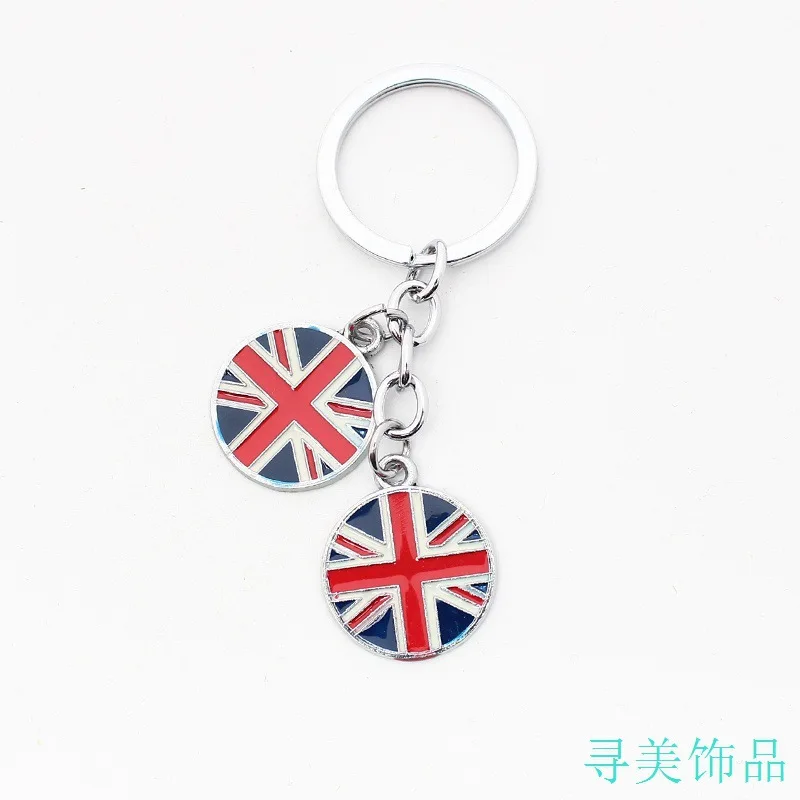 keychain britain Flag Gifts Souvenir Uk British Travel Keyring Box Promotional Jack Union Metal Key Phone Car Post Charms Rings