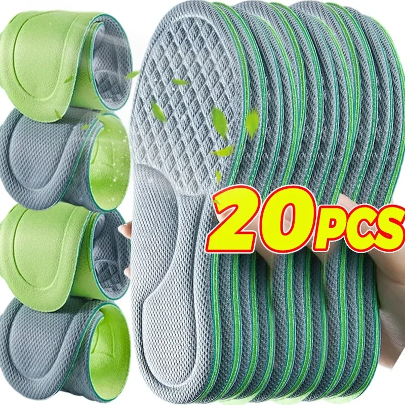 2/20pcs Soft Unisex Memory Foam Orthopedic Insoles Deodorizing Insole Shoes Sports Absorbs Sweat Antibacterial Shoe Accessories image 2
