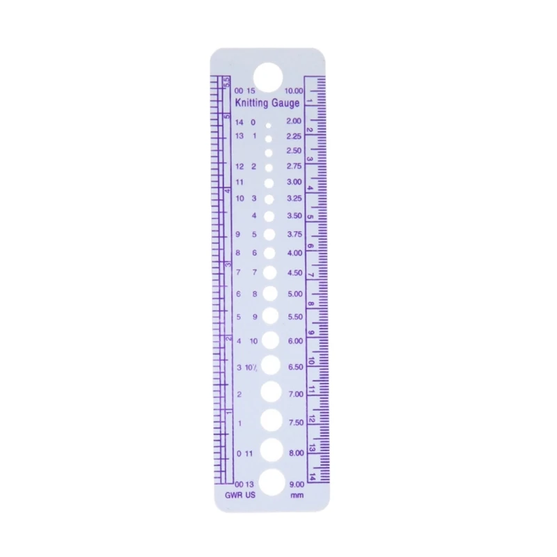 Knitting Needle Gauge Ruler Circle Geometric Template Ruler for Knitting Needle