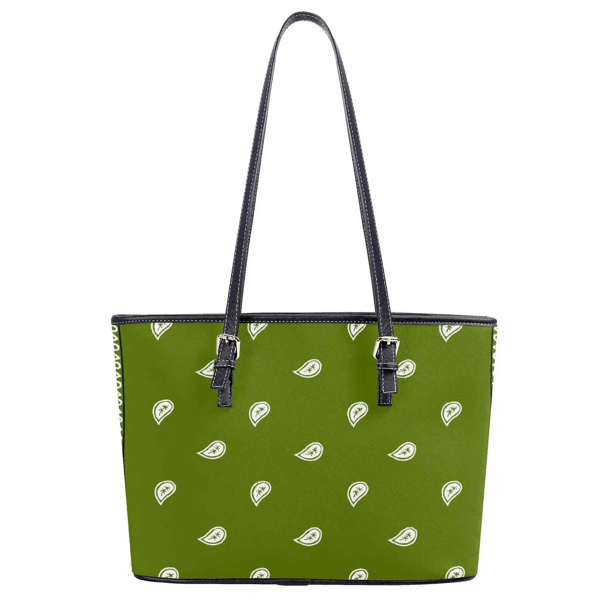 Bandana Custom PU Leather Ladies Shoulder Bag 2025 New Adjustable Strap Personalized Pattern Commuter Ready Yearround