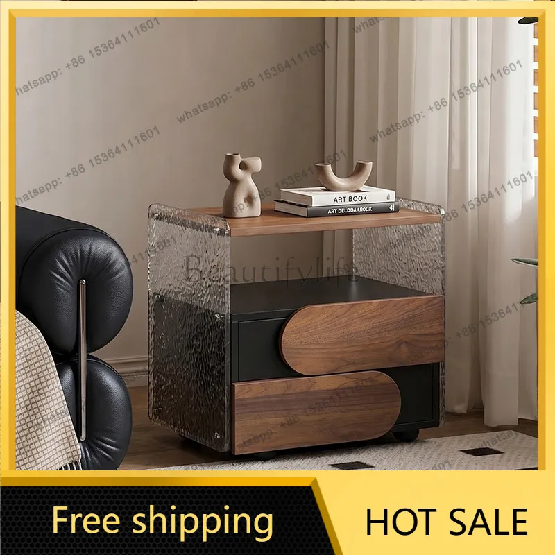 PG acrylic bedside table small household bedroom bedside storage rack high-end bedside table
