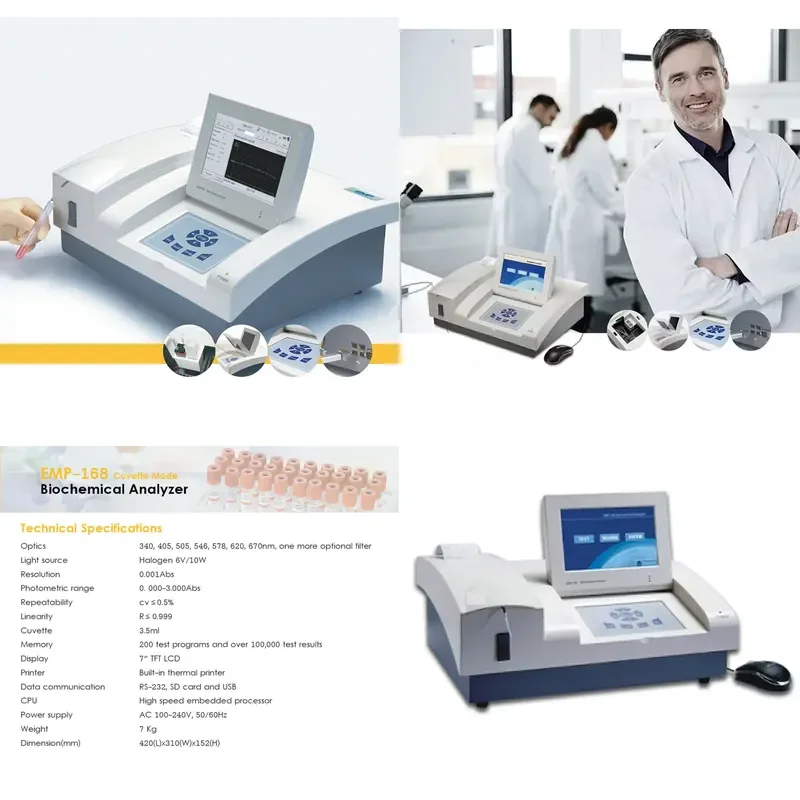 for EMP-168 Popular Model High Performance Semi-automatic Biochemical Analyzer Blood Testing Machine