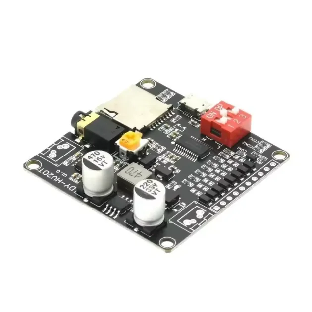 HV20T 12V 24V 10W 20W voice playback module one-to-one trigger serial port control TF card storage