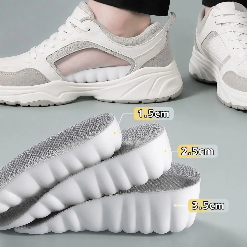 2 Pairs Cloud-sensing Height Increase Insoles Soft Invisible Design Half Shoe Cushions Half Size Ultra Comfortable