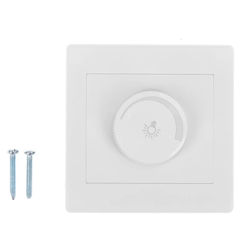 1Set Elegant White 220V Light Dimmer Switch Adjustable Brightness Controller Filament Lamp
