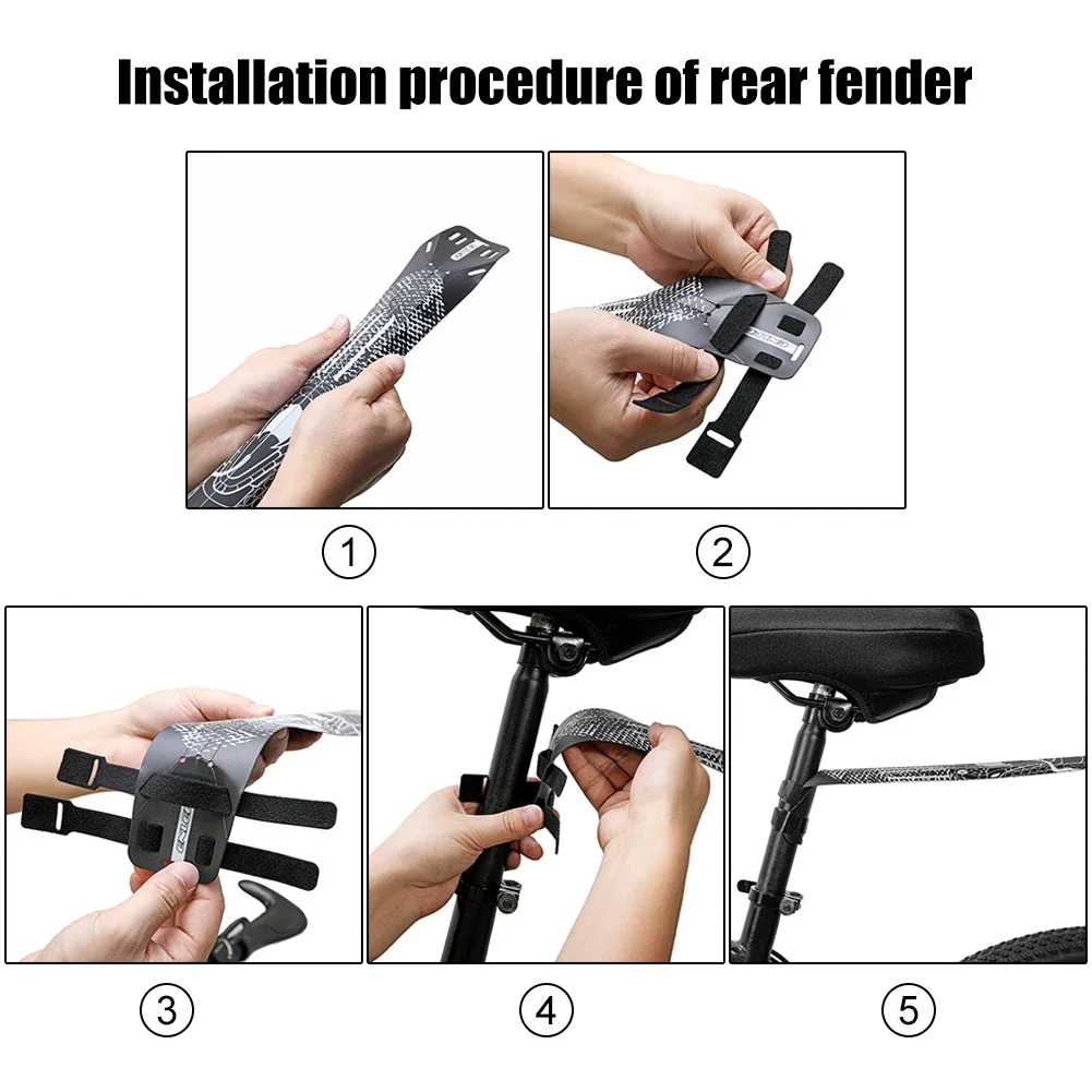 ENLEE Bicycle Mudguard Wings Foldable Mud Splashing Prevention Bracket Lightweight Fixed Gear Accessories for Mountain Road Bike