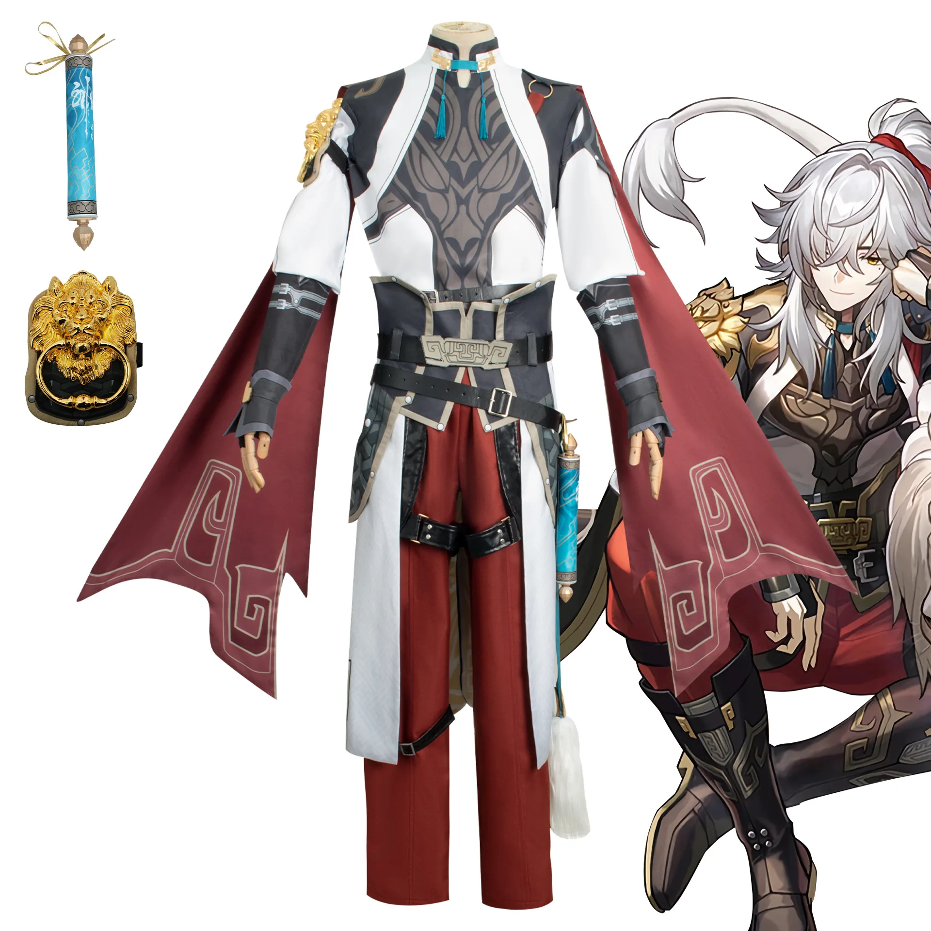

Jingyuan Cos Suit, Collapsed Star Dome Railway Fairy Boat Luofu Cloud Ride General Cosplay Game Set