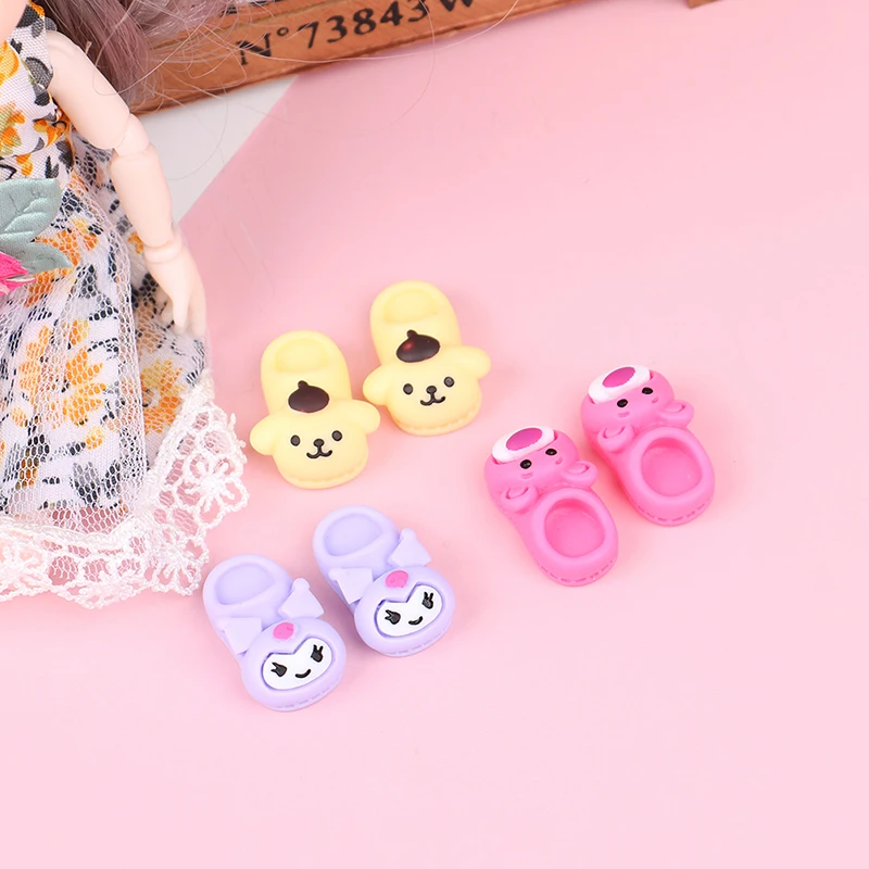 Doll House Simulation Slippers Dollhouse Miniature Accessories Mini Resin Simulation Slipper Model Toys for Doll House