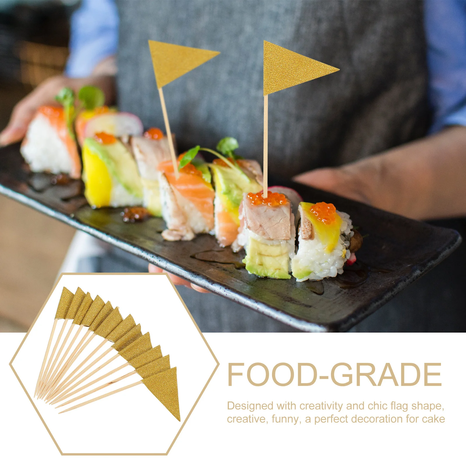 

12Pcs Cake Toothpick Flags Creative Fruit Picks Party Dessert Toppers Cocktail Appetizer Food Flag Picks Decorative Food Sticks