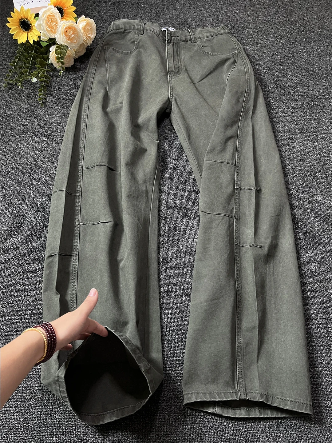 

Мужские брюки в стиле милитари, ретро-джинсы с широкими штанинами в американском стиле, прямые свободные брюки Cleanfit Scythe, повседневные