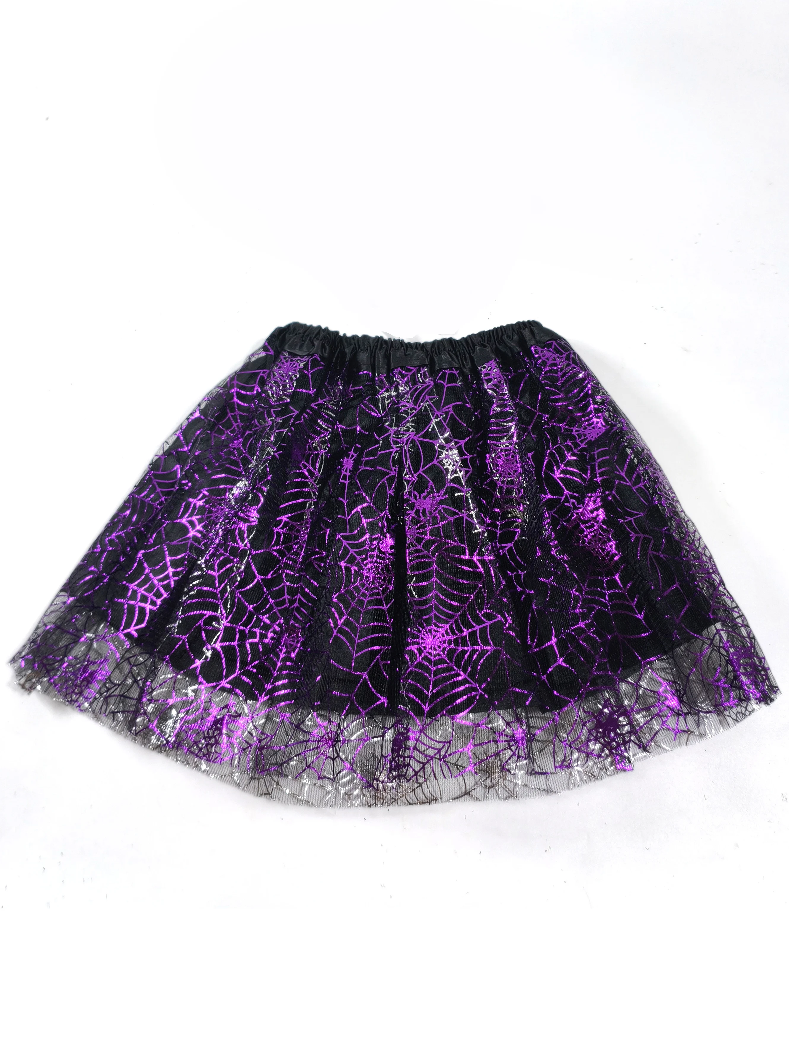 Halloween dress up with a mesh short skirt, suitable for occasions such as festive parties, friend gatherings, dance performance