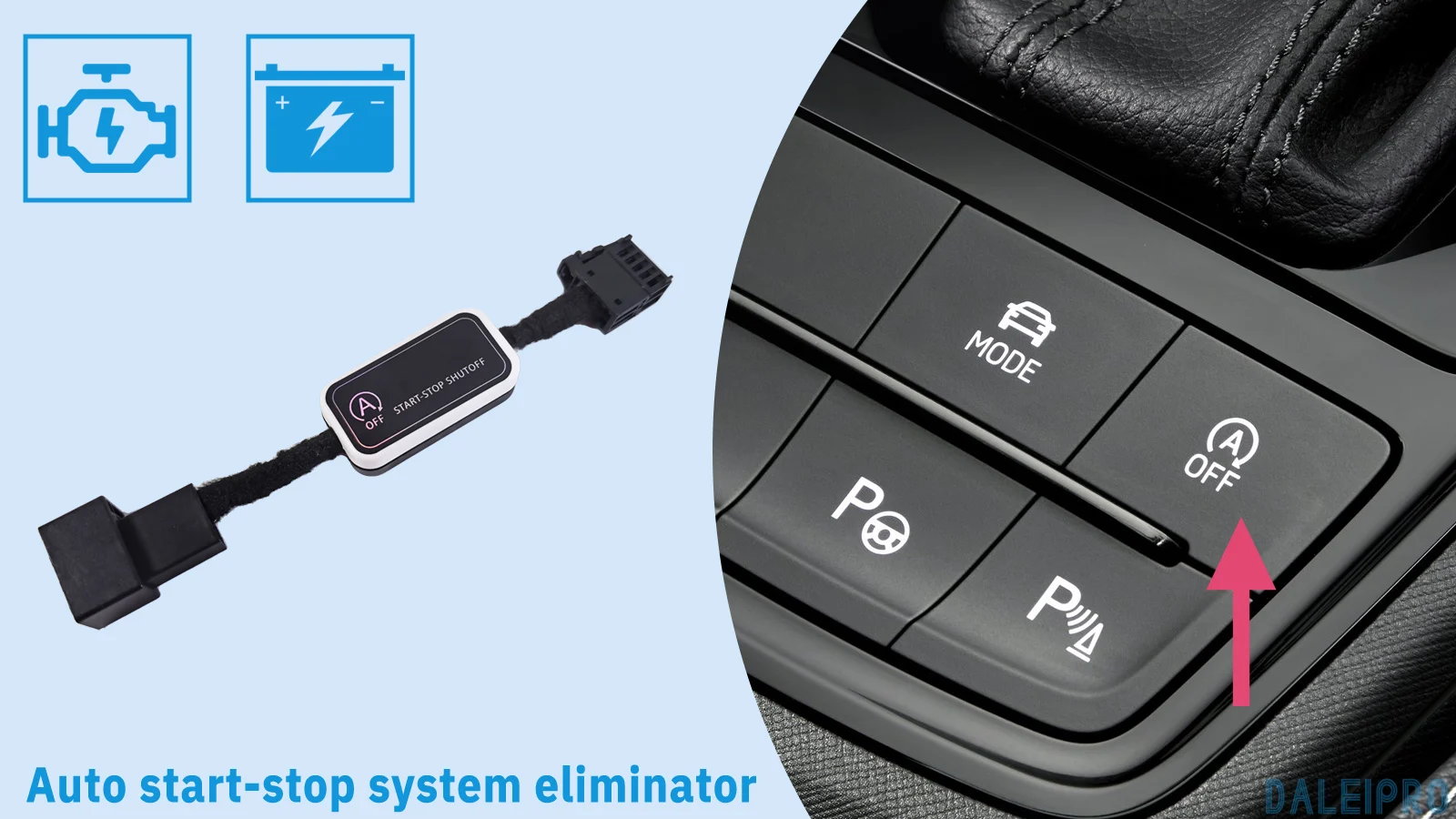 Für Skoda Scala 2019-2021 2022 2023 2024 2025 Automatischer Stopp-Start-Motorsystem-Speichermodul Annulieren Sie den Auto-Start-Stopp-Schalter – Detail 3