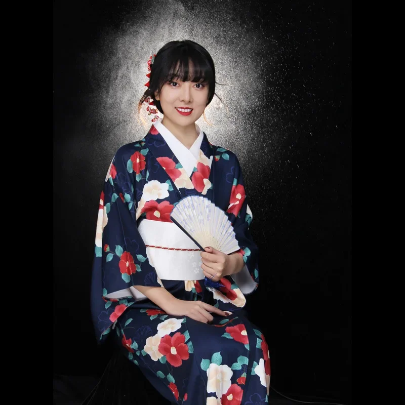 

Japanese Traditional Kimono Women Asian Clothing Cosplay Costume Three Quarter Sleeve Elegant Party Japan Phototshooting