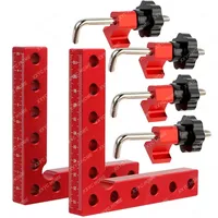 Woodworking 90 Degrees L-Shaped Auxiliary Fixture Carpenter's Square Ruler Splicing Board Positioning Panel Fixed Clip Tools