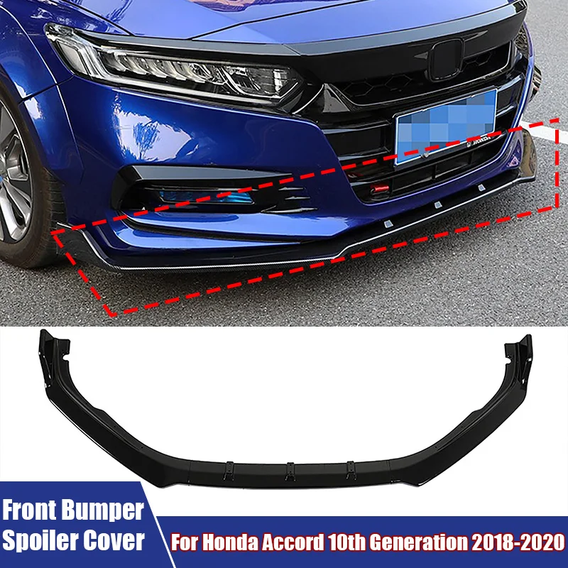 

Car Modification Accessories High Quality Front Bumper Lip Body Kit Spoiler Cover Fit For Honda Accord 10th Generation 2018-2020