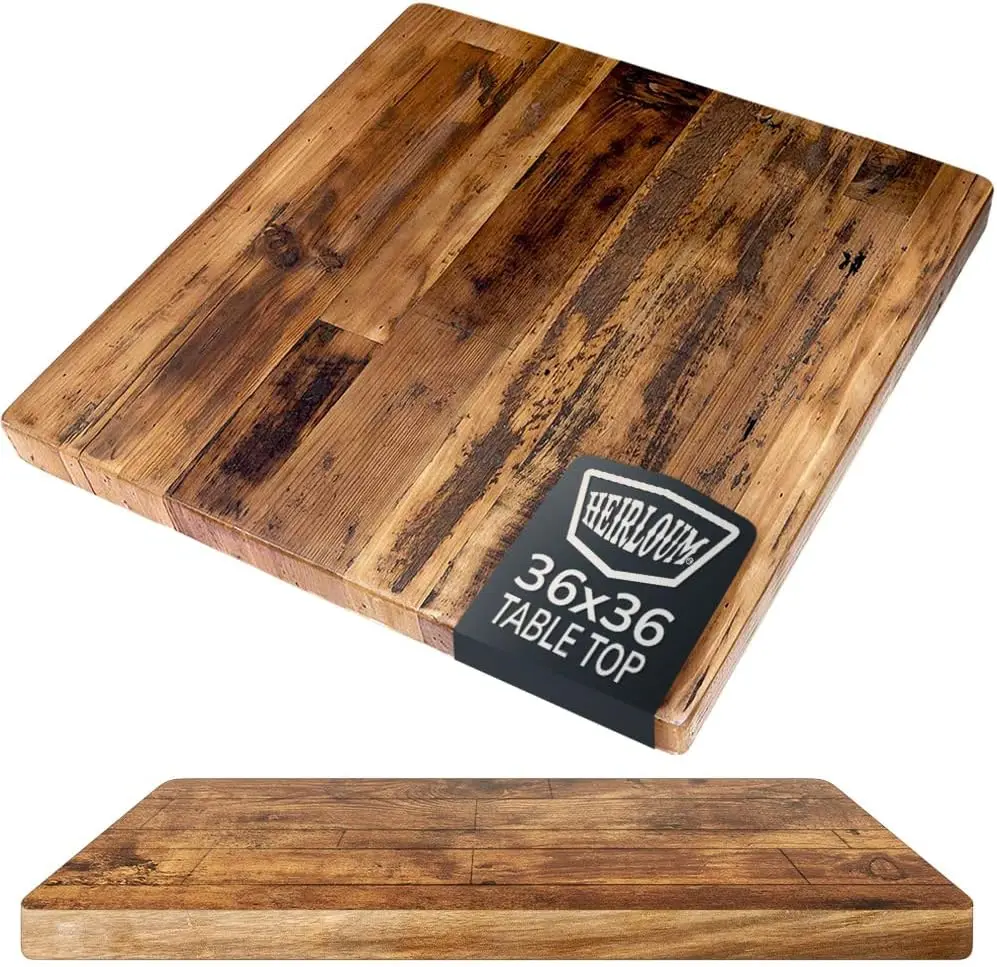 Reclaimed Wood Table Top - Rustic Recycled Wooden Piece Perfect For Kitchens, Dining And Coffee Table Tops (Reclaimed Wood
