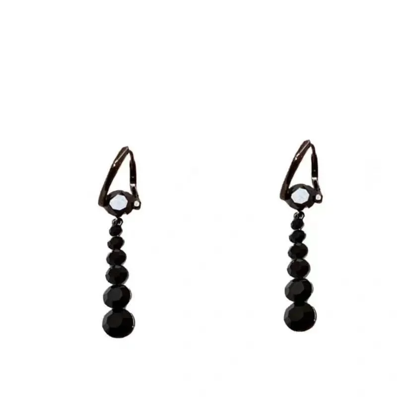 Glänzende lange Quasten-Glitzer-Tropfenohrringe für Damen, modische lange Kette, baumelnde Ohrringe, Hochzeit, Party, Schmuck, Geschenke – Detail 20