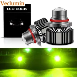 T3 Lemon Green Yellow LED Headlight Transparent LED Headlight Motorcycle Headlight 9905 9006 H7  H8 H9 H11 H16 50W  Car Fog Lamp