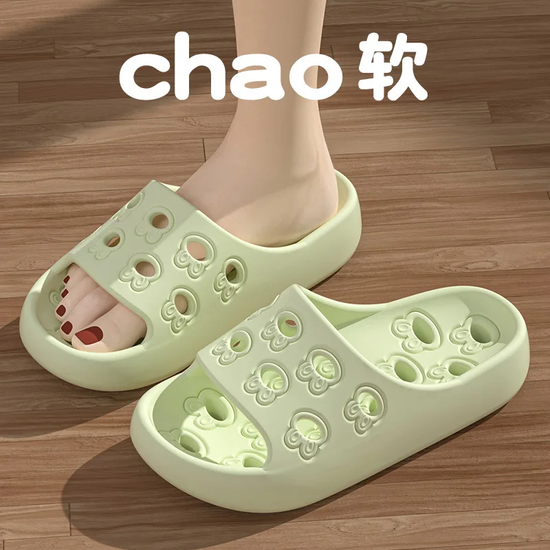 Hollow Slippers Women Men Couple 2026 Summer Soft Sole Eva Slippers Woman Non Slip Indoor House Shoes 2457