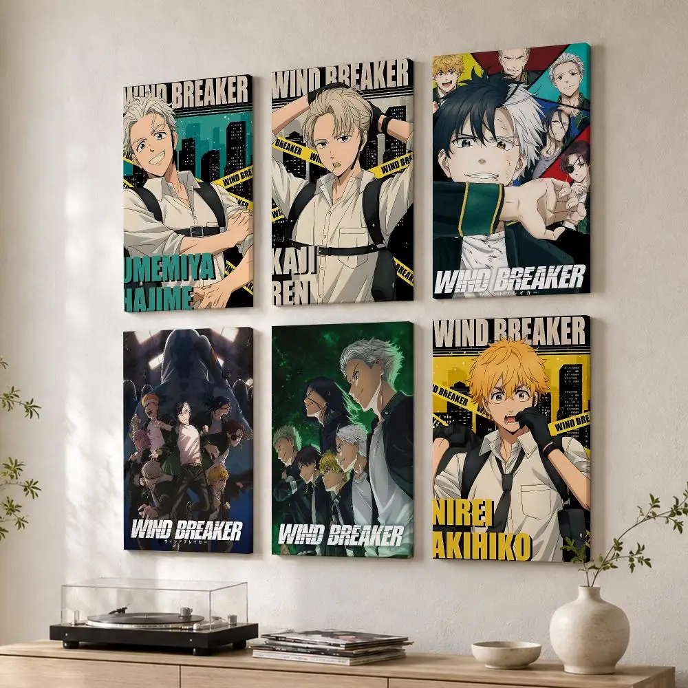 WIND B-BREAKER Anime Framed Wall Painting Wood Canvas Poster For Living Room Bedroom Hallway Office Home Decor Gift