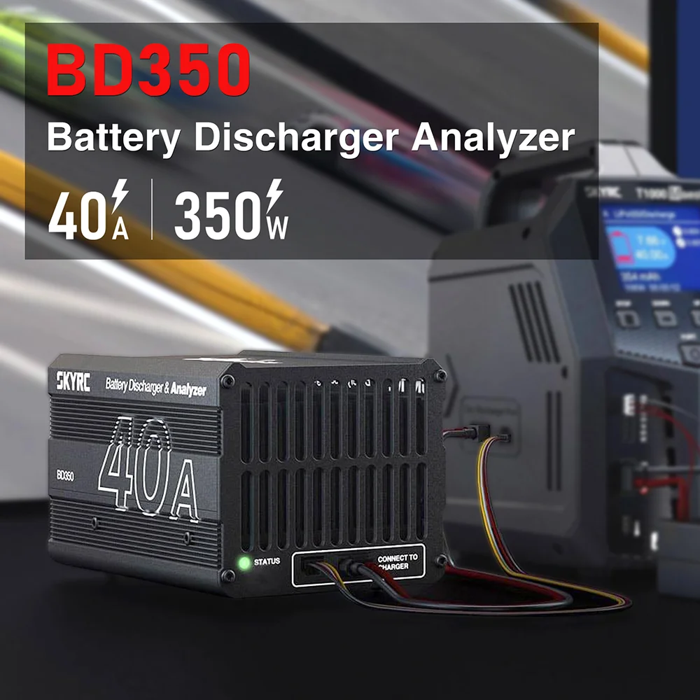 SKYRC BD350 Battery Checker Ładowarka akumulatorów Lipo do ładowarki T1000 40A 350W Analizator akumulatorów NiMH LiHV