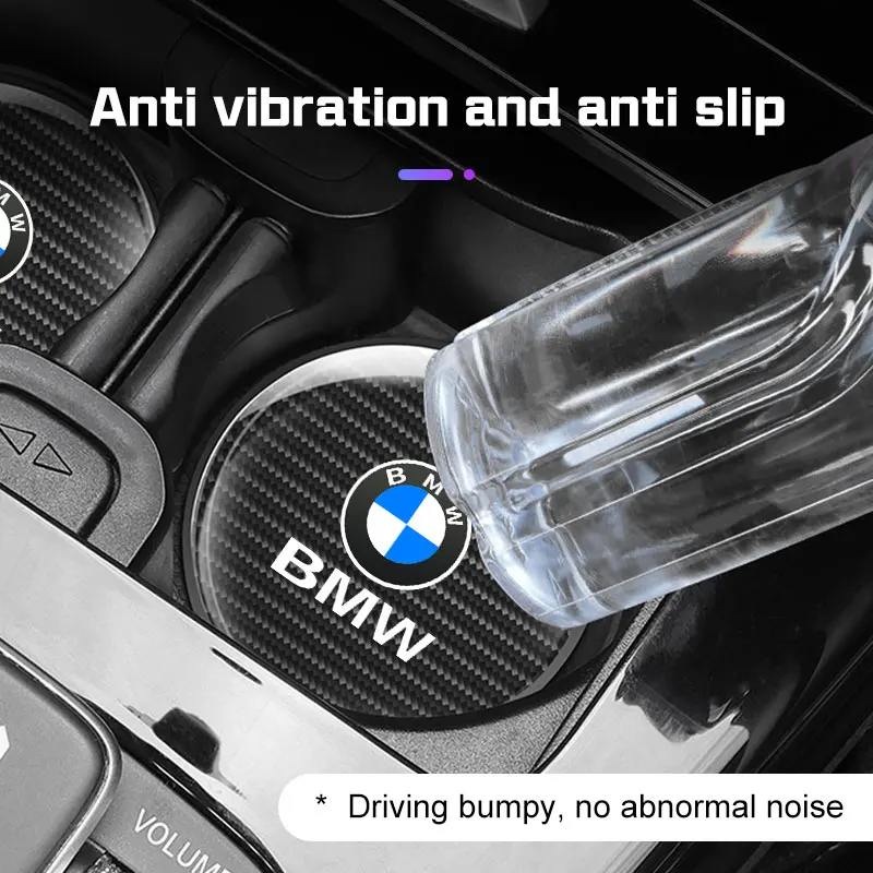 For BMW X1 X2 X3 X5 X4 X6 X7 1 3 5 6 7 Series E60 E90 E70 G20 G30 G70 Car Coaster Water Cup Holder Mat Non-slip Pad Accessories - view 5