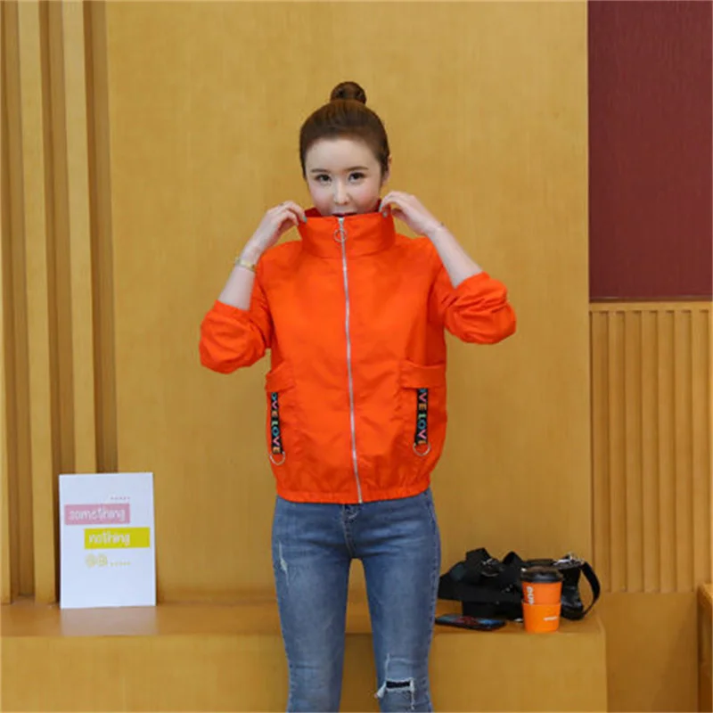 Double-Layer Fabric Spring Autumn New Women Without Hood Short Coat Embroidery Wild Casual Jacket Baseball Uniform Korean Female