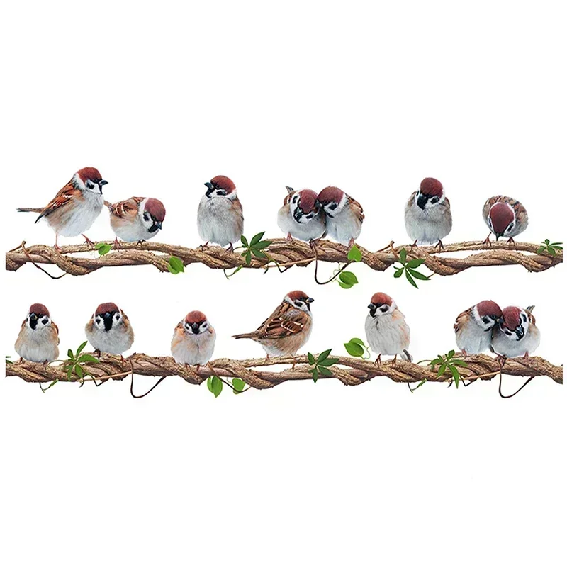 A Row Of Birds Stan…