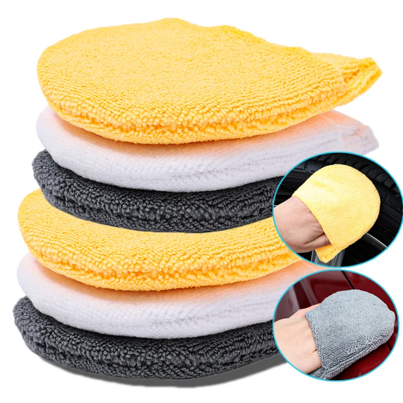 

2pcs Soft Car Cleaning Waxing Sponges Polishing Mitts Pad Car Body Detailing Care Sponge Brush Tools