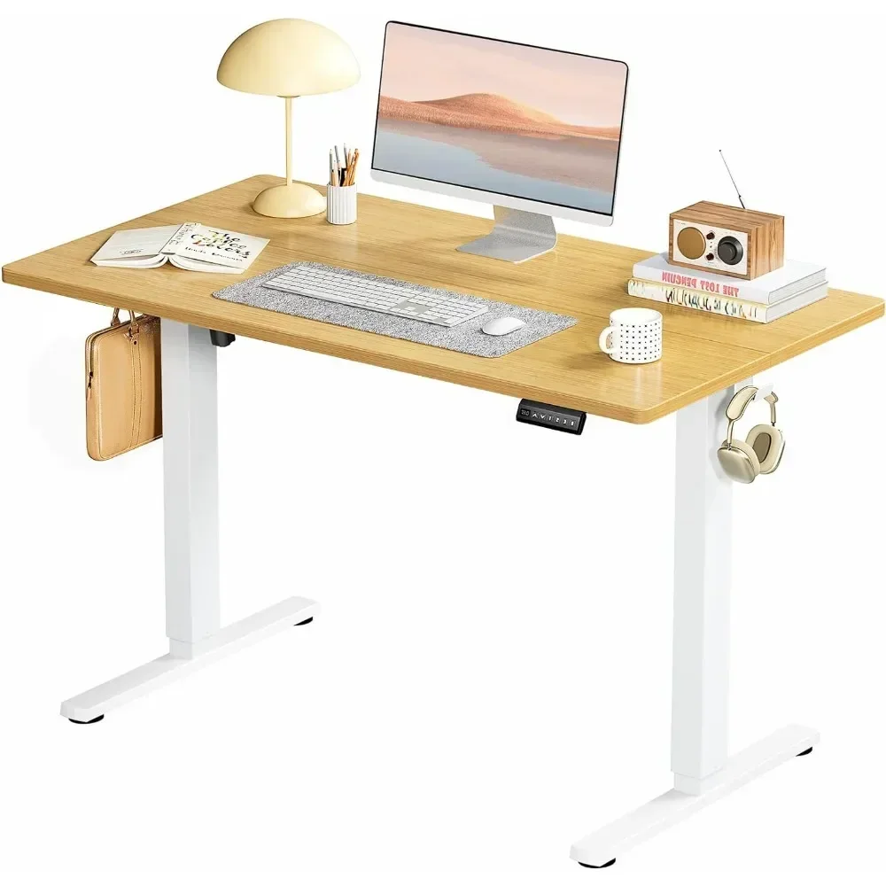 Mesa de ordenador eléctrica  altura ajustable para sentarse, escritorios ascendentes ergonómicos  63x24 pulgadas para el trabajo