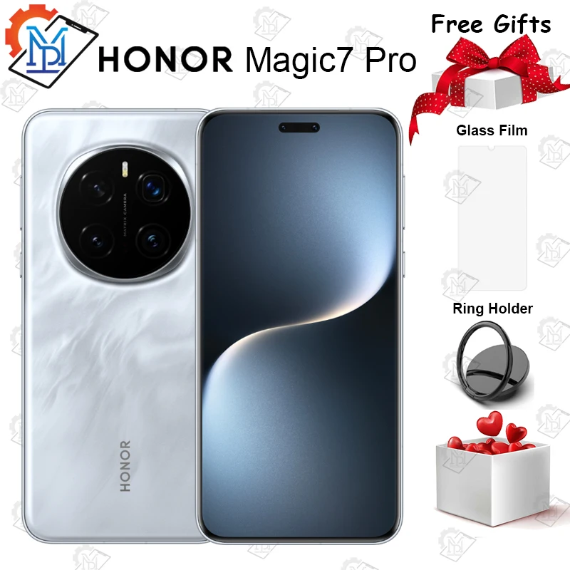 Honor Magic 7 Pro 5G 휴대폰, 6.8 인치 OLED 120Hz 화면, Snapdragon 8 엘리트 카메라, 200MP AI 스마트폰, 신제품