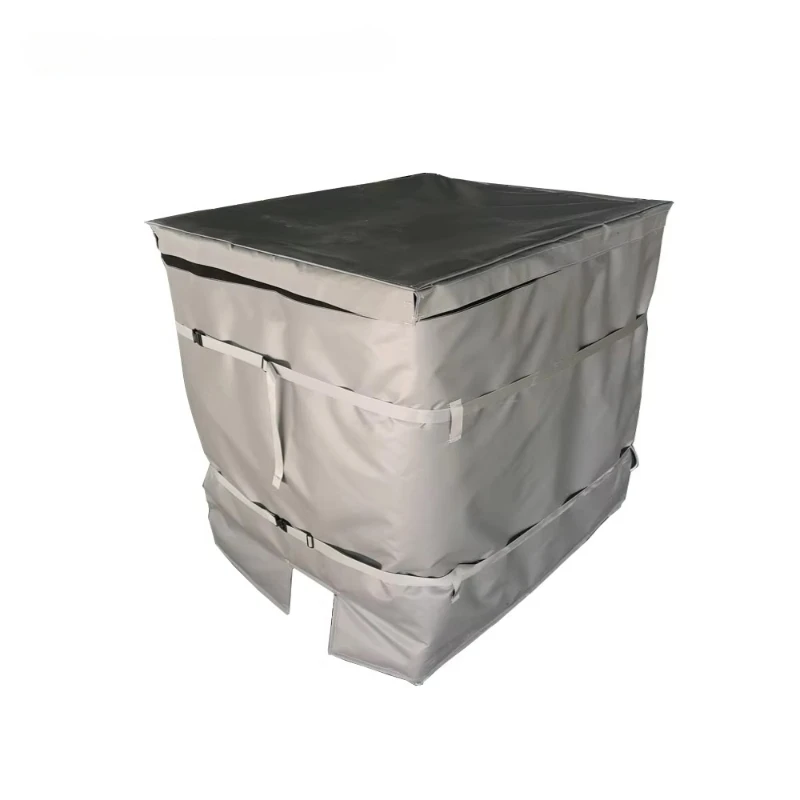 IBC insulated heating cover and blanket with adjustable temperature controller