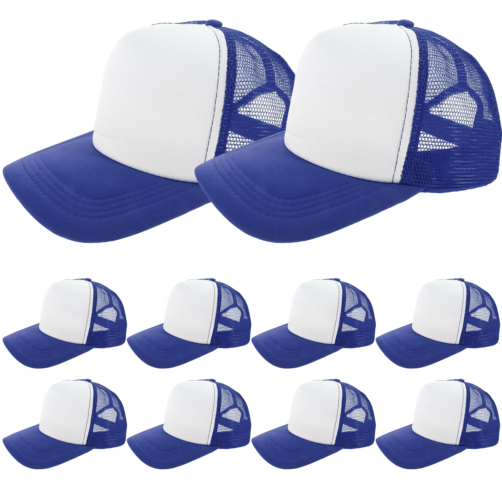 

10pcs Mesh Baseball Caps Heat Heat Transfer Hat Transfer DIY Sublimation Hats Polyester Black Men Sports Breathable