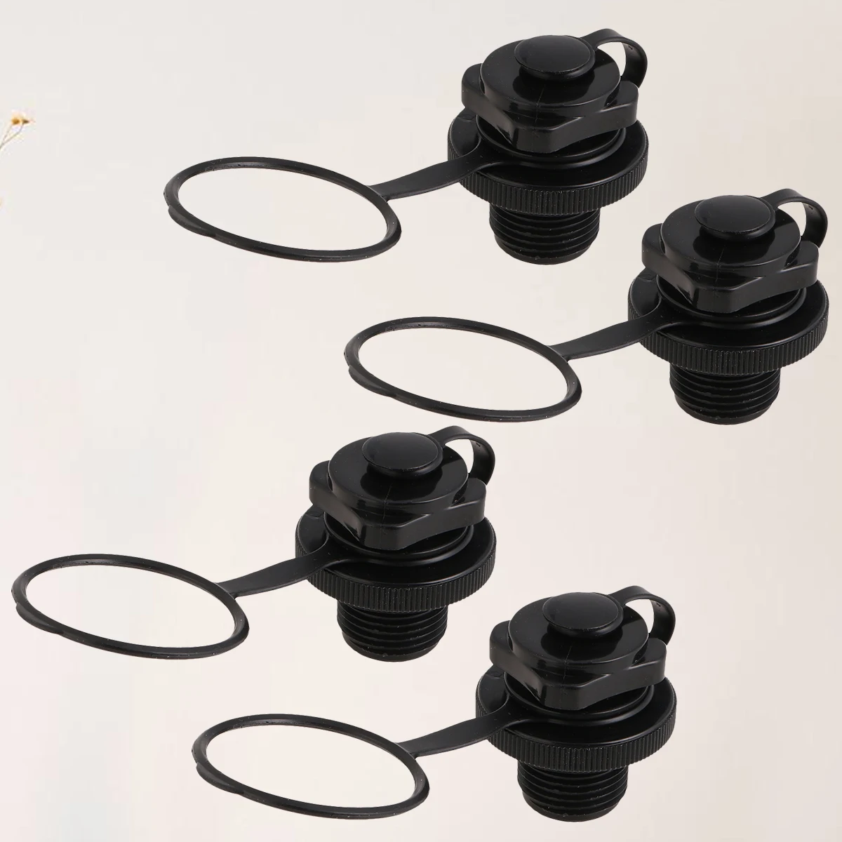 

4pcs Octagonal Boston Inflatable Boat Replacement Screw Nozzle Kayak Tpu One-Way Valve Leakproof Design For Dinghy