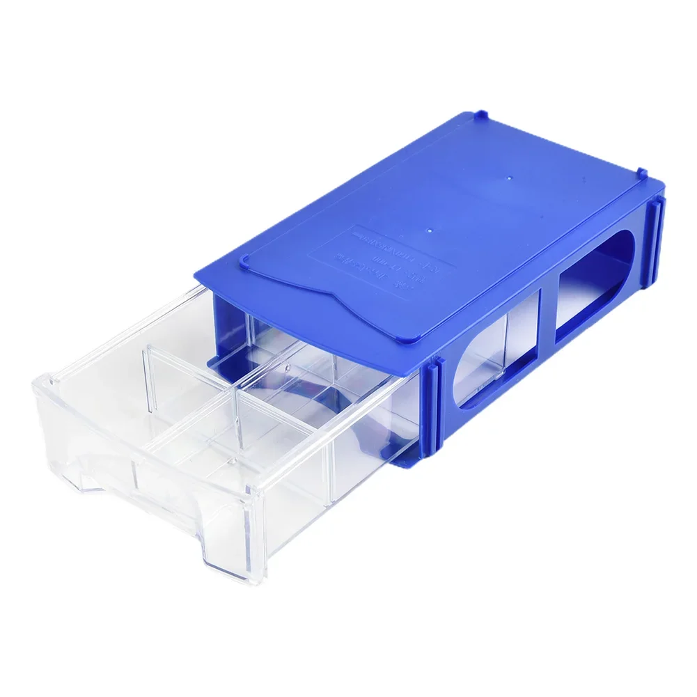 1PC Blue/transparent Crafts Storing Hardware Tool Boxes Workshop Equipment Storage Box Parts Box PE Stackable 160*95*40mm