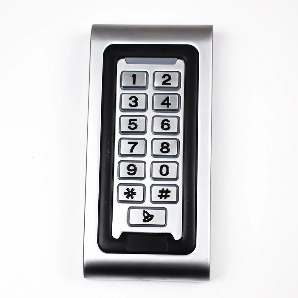 LED Backlight Metal Keypad RFID 13.56mhz/125Khz Access Control System Proximity Card Standalone 2000 Users Door Access Control