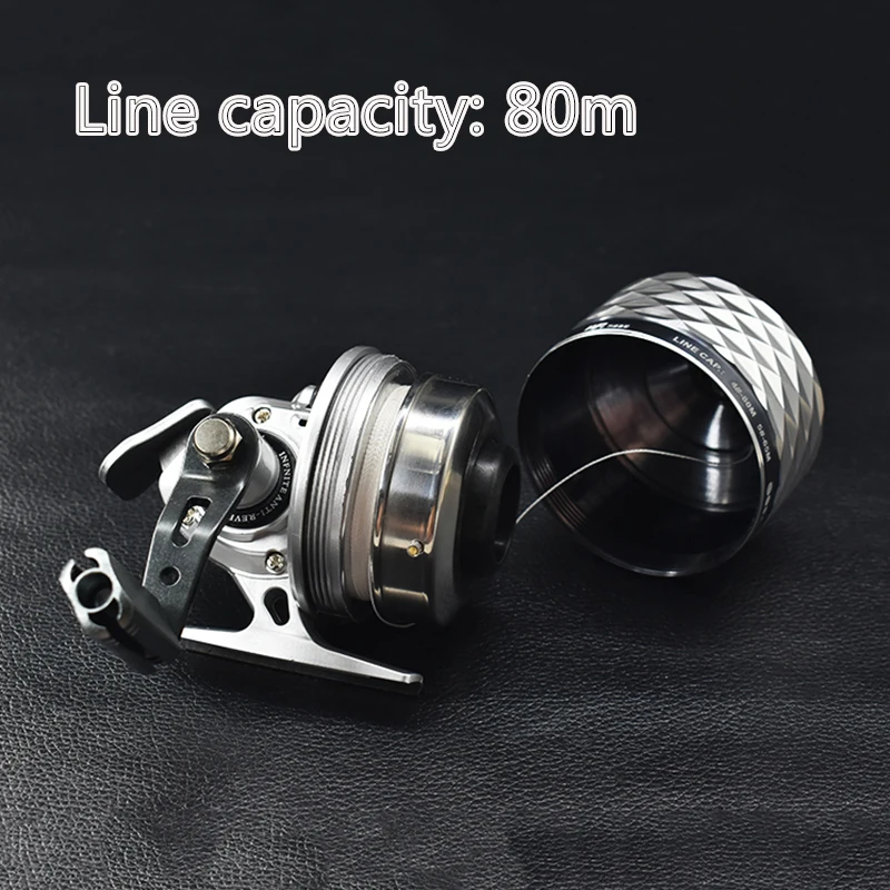 Metal Fishing Slingshot Reel Spinning Hand Wheel Compound Bow Slingshot Hunting Fishing Wheel 3.9:1 Lure Shooting Reel 2023 New