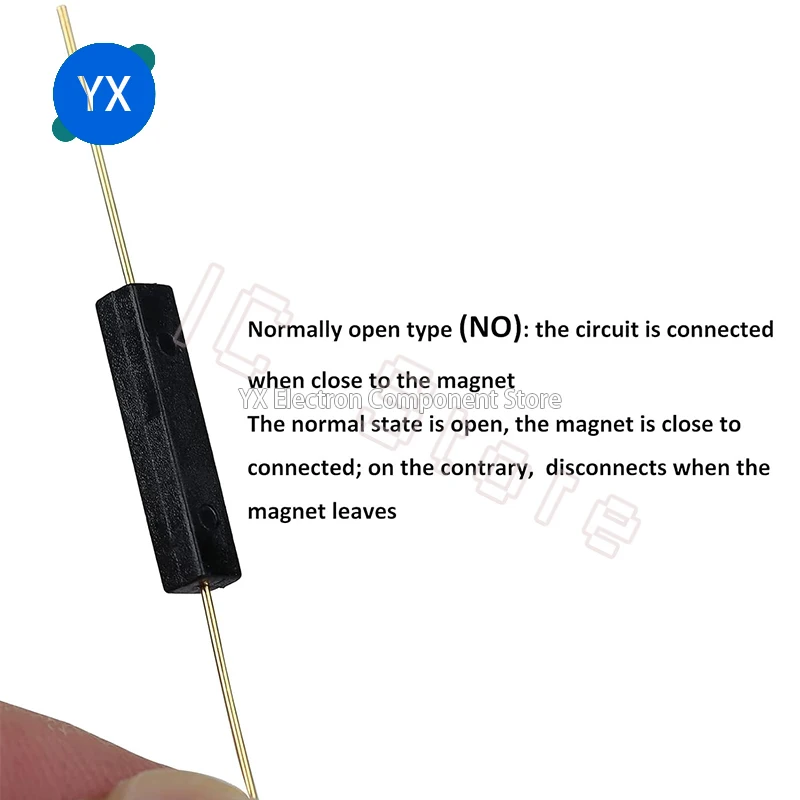 50PCS Reed Switch GPS-11A 11mm Plastic Anti-Interference Normally Open Magnetic Control Switch