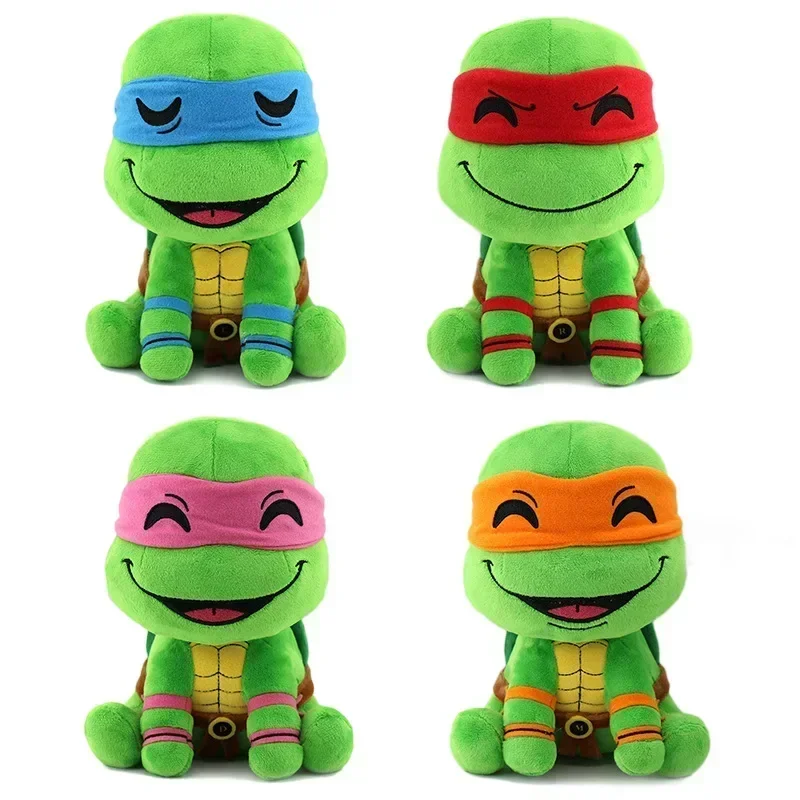 20cm TMNT soft toy Teenage Mutant Anime Ninja Turtles Q Version Sitting Posture Leonardo Da Vinci Raphael Cosplay Toy kids Gift