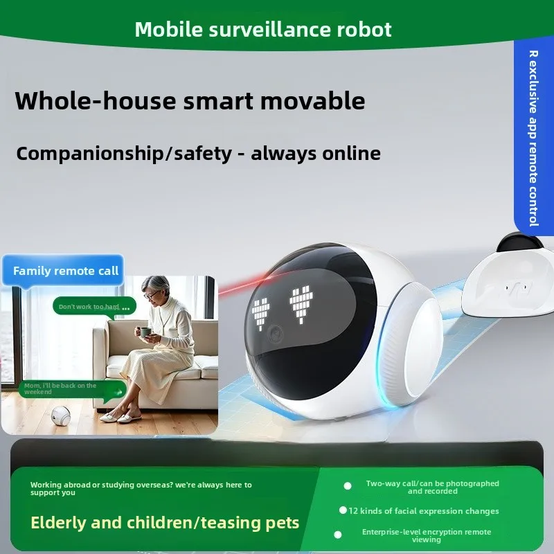 Electronic pet removable home monitoring camera indoor remote graffiti mobile phone with voice call monitoring